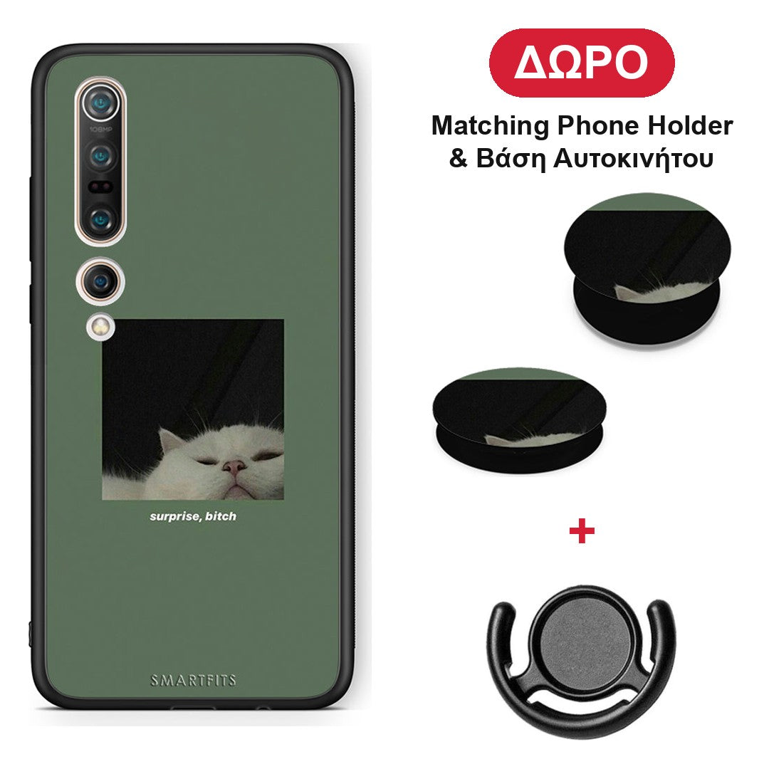 Bitch Surprise - Xiaomi Mi 10 θήκη + Δώρο Phone Holder & Βάση Αυτοκινήτου