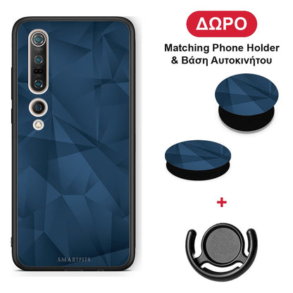 Geometric Blue Abstract - Xiaomi Mi 10 θήκη + Δώρο Phone Holder & Βάση Αυτοκινήτου