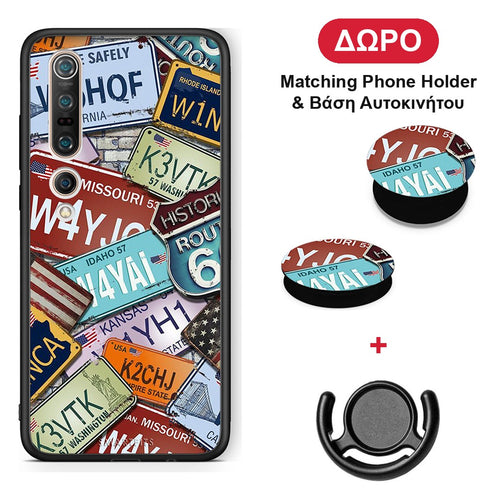 Car Plates - Xiaomi Mi 10 θήκη + Δώρο Phone Holder & Βάση Αυτοκινήτου