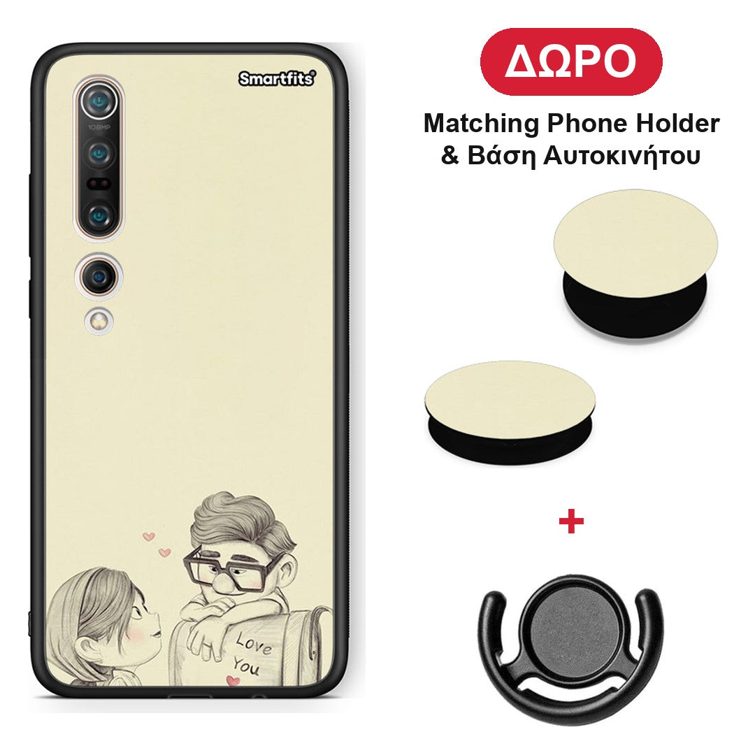 Carl And Ellie - Xiaomi Mi 10 θήκη + Δώρο Phone Holder & Βάση Αυτοκινήτου