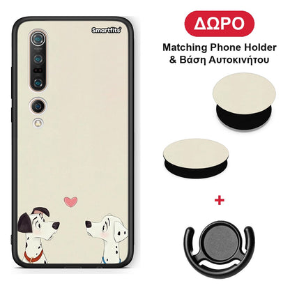 Dalmatians Love - Xiaomi Mi 10 θήκη + Δώρο Phone Holder & Βάση Αυτοκινήτου
