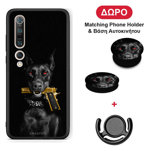 Golden Gun - Xiaomi Mi 10 θήκη + Δώρο Phone Holder & Βάση Αυτοκινήτου
