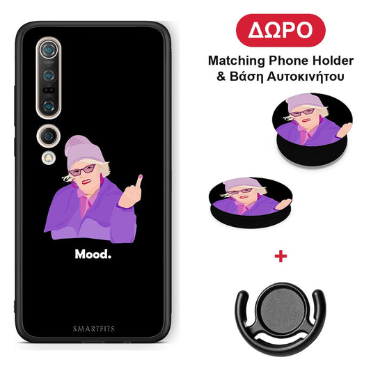 Grandma Mood Black - Xiaomi Mi 10 θήκη + Δώρο Phone Holder & Βάση Αυτοκινήτου