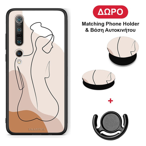 LineArt Woman - Xiaomi Mi 10 θήκη + Δώρο Phone Holder & Βάση Αυτοκινήτου