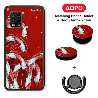Candy Cane - Xiaomi Mi 10 Lite θήκη + Δώρο Phone Holder & Βάση Αυτοκινήτου
