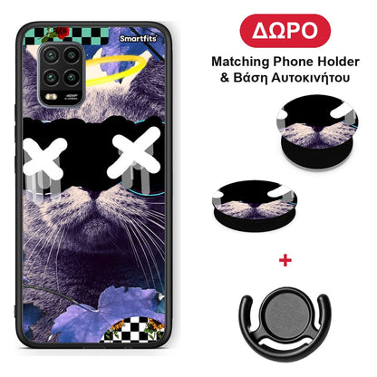 Cat Collage - Xiaomi Mi 10 Lite θήκη + Δώρο Phone Holder & Βάση Αυτοκινήτου