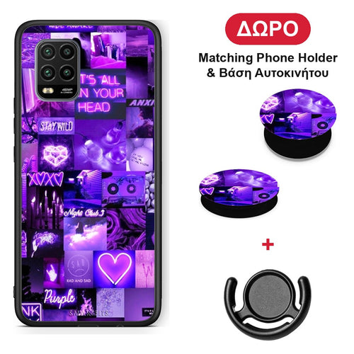 Collage Stay Wild - Xiaomi Mi 10 Lite θήκη + Δώρο Phone Holder & Βάση Αυτοκινήτου