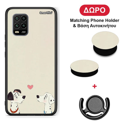 Dalmatians Love - Xiaomi Mi 10 Lite θήκη + Δώρο Phone Holder & Βάση Αυτοκινήτου