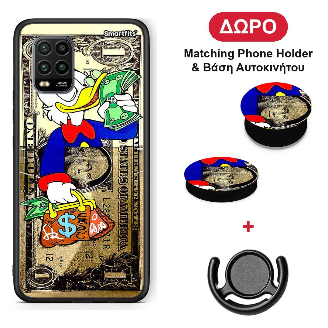 Duck Money - Xiaomi Mi 10 Lite θήκη + Δώρο Phone Holder & Βάση Αυτοκινήτου