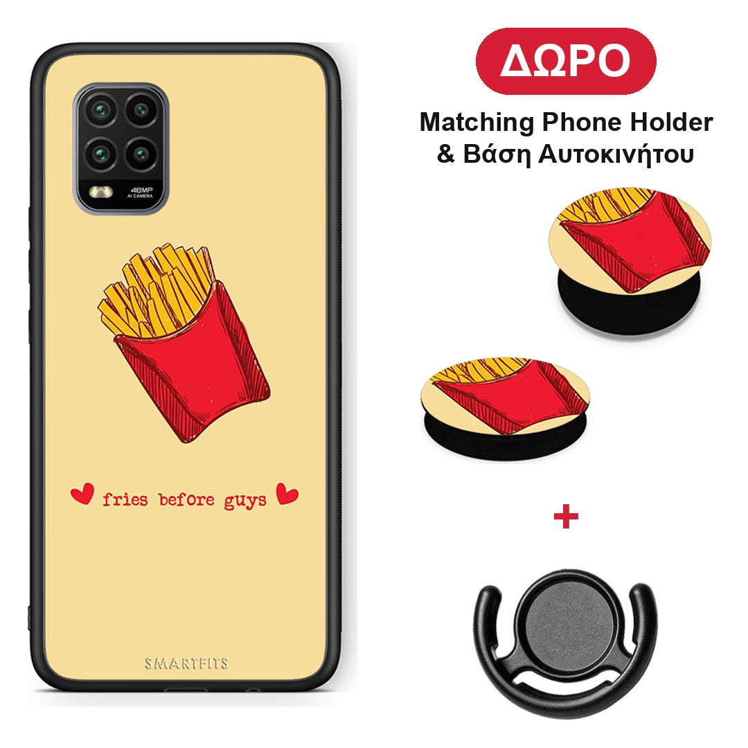 Fries Before Guys - Xiaomi Mi 10 Lite θήκη + Δώρο Phone Holder & Βάση Αυτοκινήτου