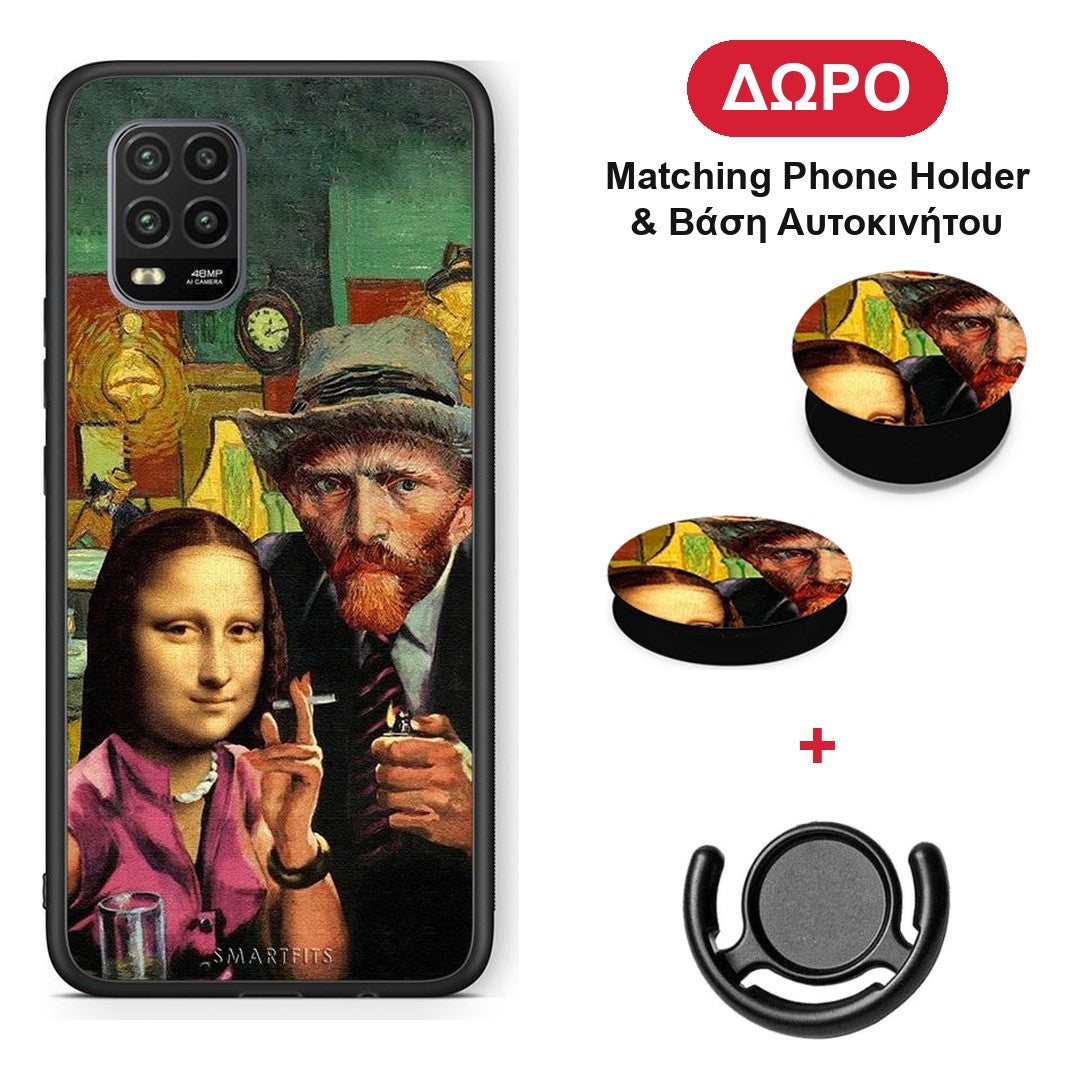 Funny Art - Xiaomi Mi 10 Lite θήκη + Δώρο Phone Holder & Βάση Αυτοκινήτου