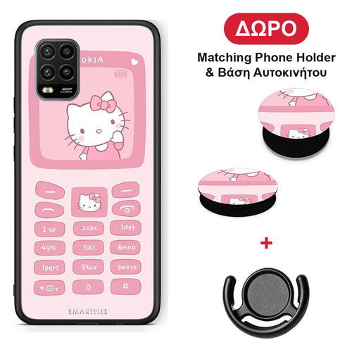 Hello Kitten - Xiaomi Mi 10 Lite θήκη + Δώρο Phone Holder & Βάση Αυτοκινήτου