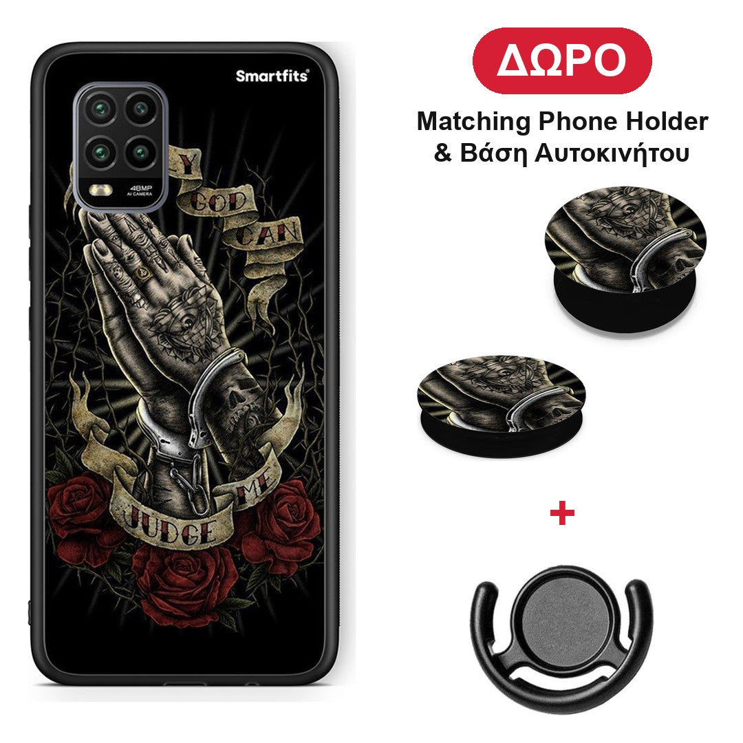 Judge By God - Xiaomi Mi 10 Lite θήκη + Δώρο Phone Holder & Βάση Αυτοκινήτου