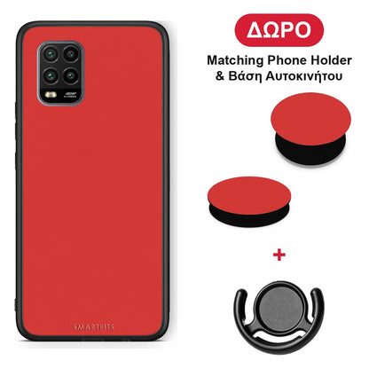 Poppy Red - Xiaomi Mi 10 Lite θήκη + Δώρο Phone Holder & Βάση Αυτοκινήτου