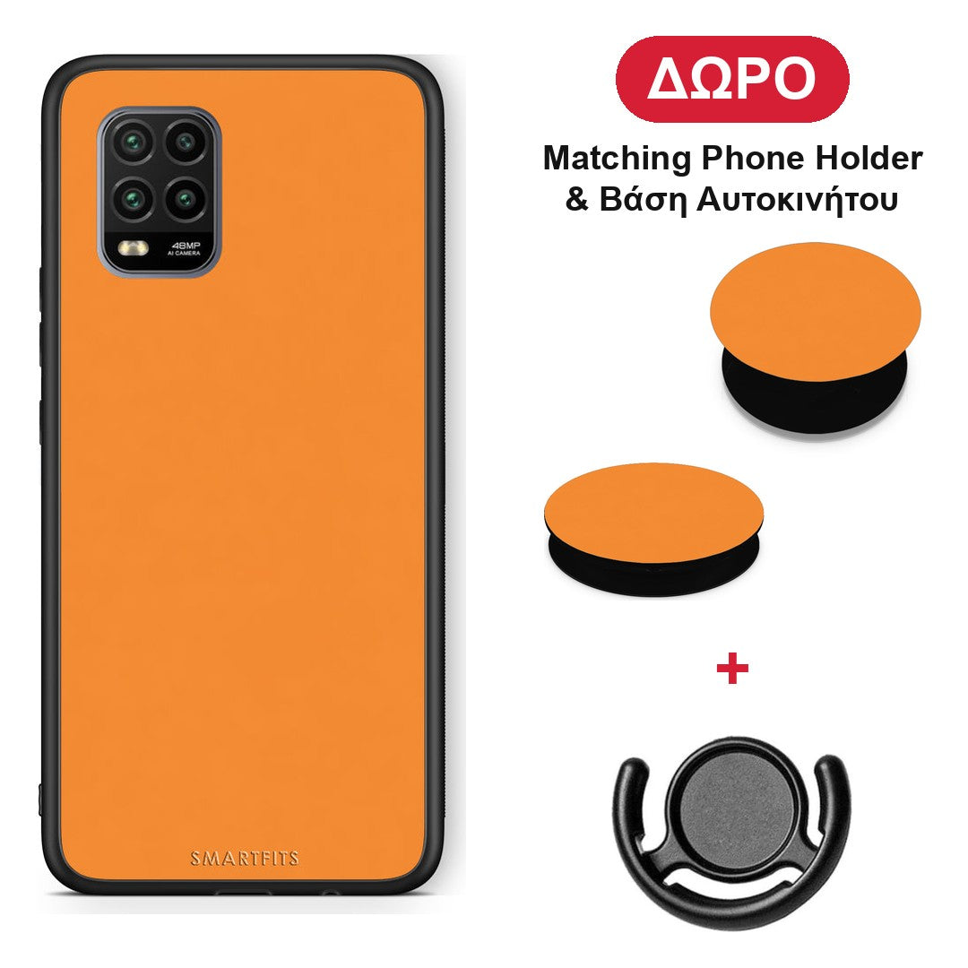 Tangerine Orange - Xiaomi Mi 10 Lite θήκη + Δώρο Phone Holder & Βάση Αυτοκινήτου