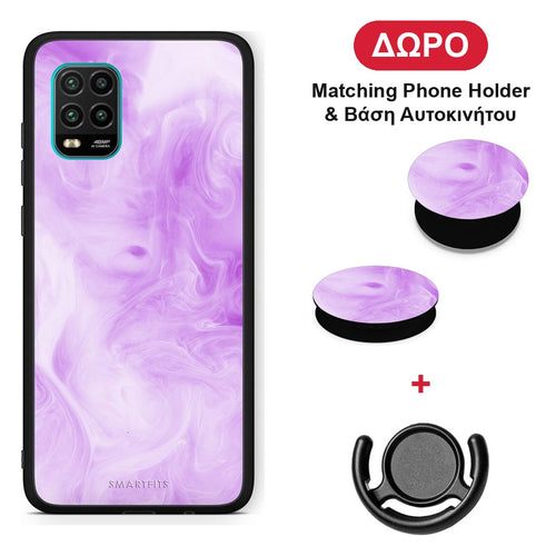 Watercolor Lavender - Xiaomi Mi 10 Lite θήκη + Δώρο Phone Holder & Βάση Αυτοκινήτου