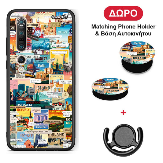 Live To Travel - Xiaomi Mi 10 θήκη + Δώρο Phone Holder & Βάση Αυτοκινήτου