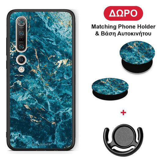 Marble Blue - Xiaomi Mi 10 θήκη + Δώρο Phone Holder & Βάση Αυτοκινήτου