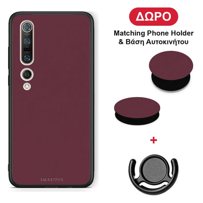 Muted Burgundy - Xiaomi Mi 10 θήκη + Δώρο Phone Holder & Βάση Αυτοκινήτου