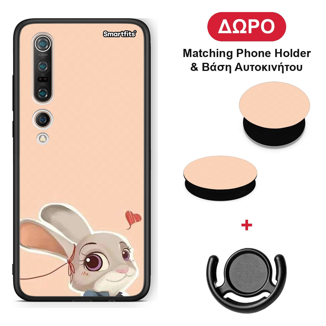Nick Wilde And Judy Hopps Love 2 - Xiaomi Mi 10 θήκη + Δώρο Phone Holder & Βάση Αυτοκινήτου