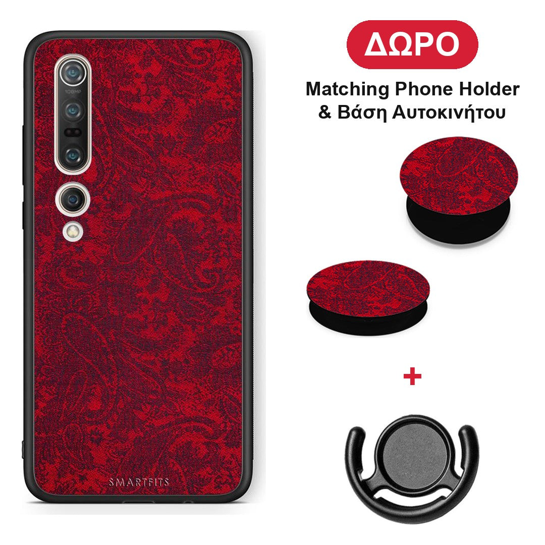 Paisley Cashmere - Xiaomi Mi 10 θήκη + Δώρο Phone Holder & Βάση Αυτοκινήτου