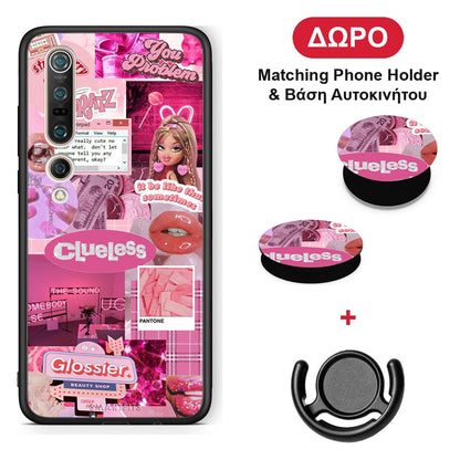 Pink Love - Xiaomi Mi 10 θήκη + Δώρο Phone Holder & Βάση Αυτοκινήτου