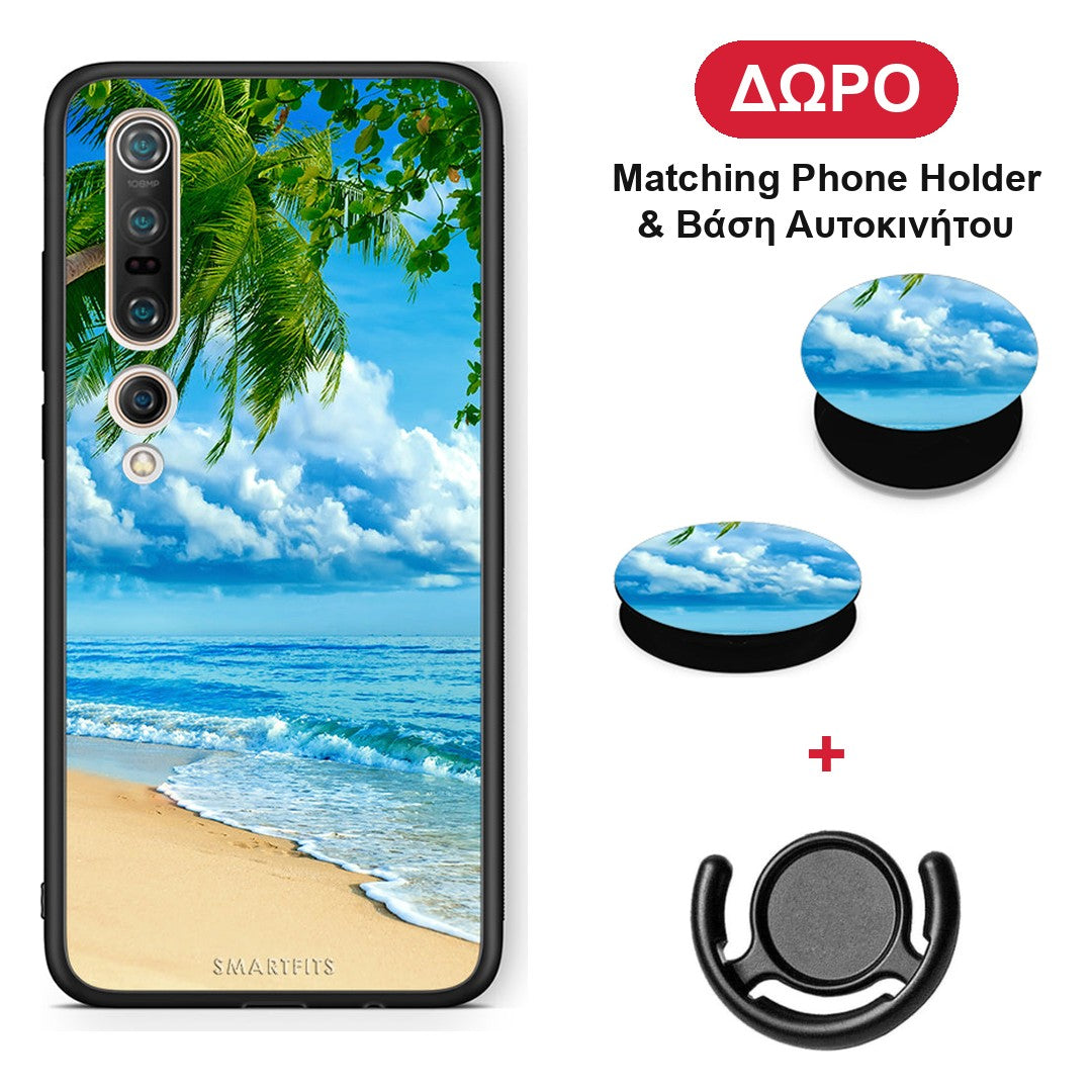 Beautiful Beach - Xiaomi Mi 10 Pro θήκη + Δώρο Phone Holder & Βάση Αυτοκινήτου