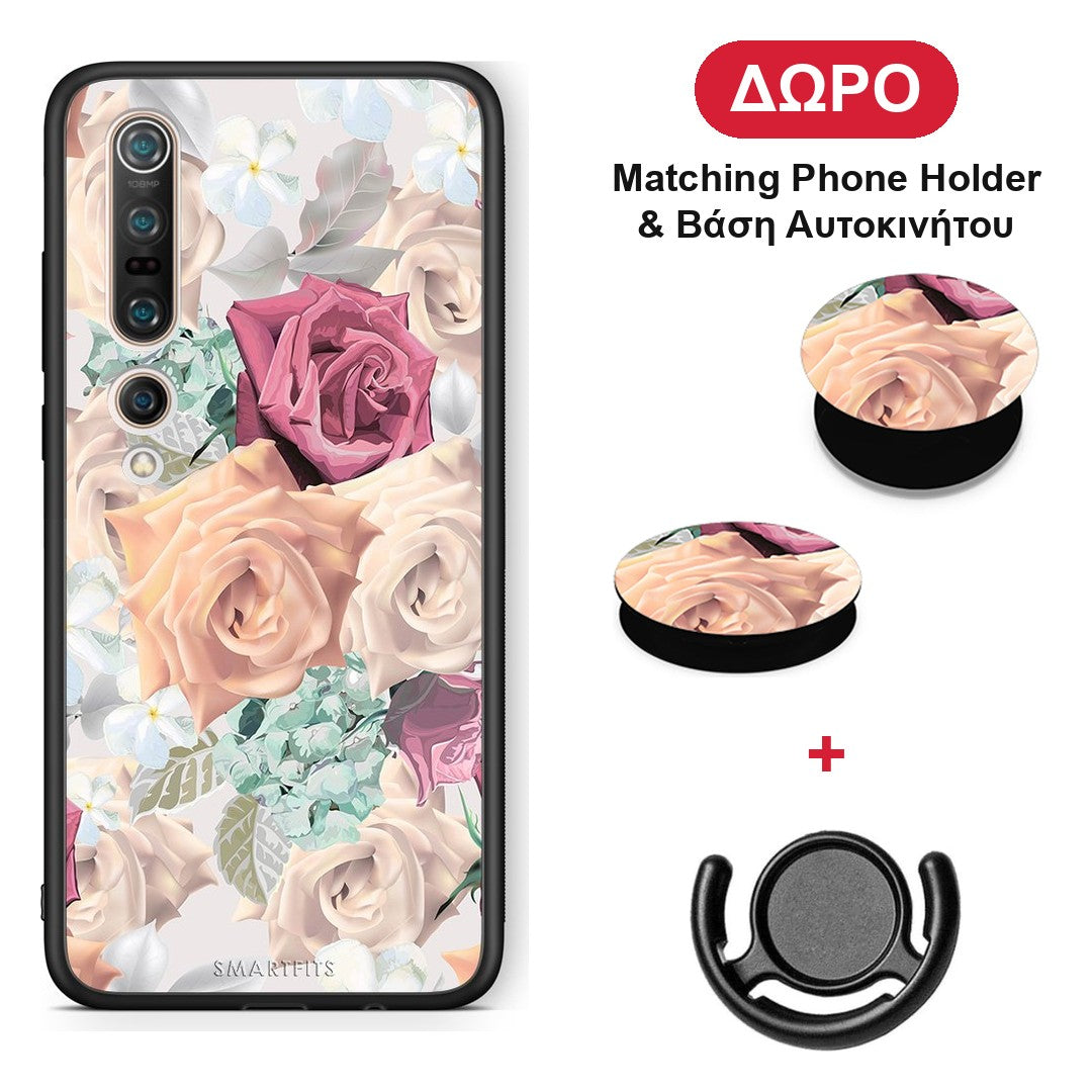 Floral Bouquet - Xiaomi Mi 10 Pro θήκη + Δώρο Phone Holder & Βάση Αυτοκινήτου