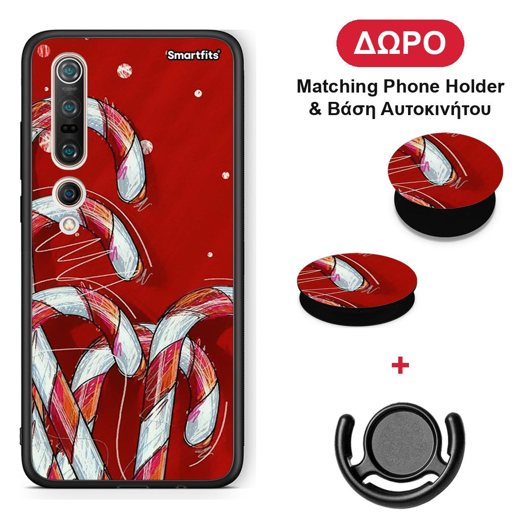 Candy Cane - Xiaomi Mi 10 Pro θήκη + Δώρο Phone Holder & Βάση Αυτοκινήτου