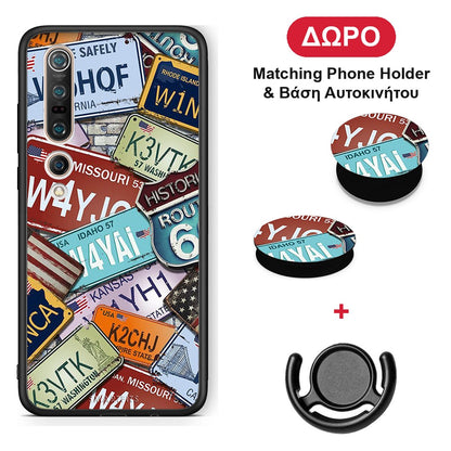 Car Plates - Xiaomi Mi 10 Pro θήκη + Δώρο Phone Holder & Βάση Αυτοκινήτου