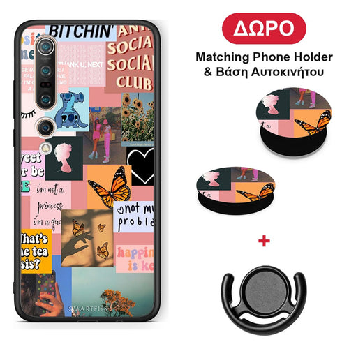 Collage Bitchin - Xiaomi Mi 10 Pro θήκη + Δώρο Phone Holder & Βάση Αυτοκινήτου