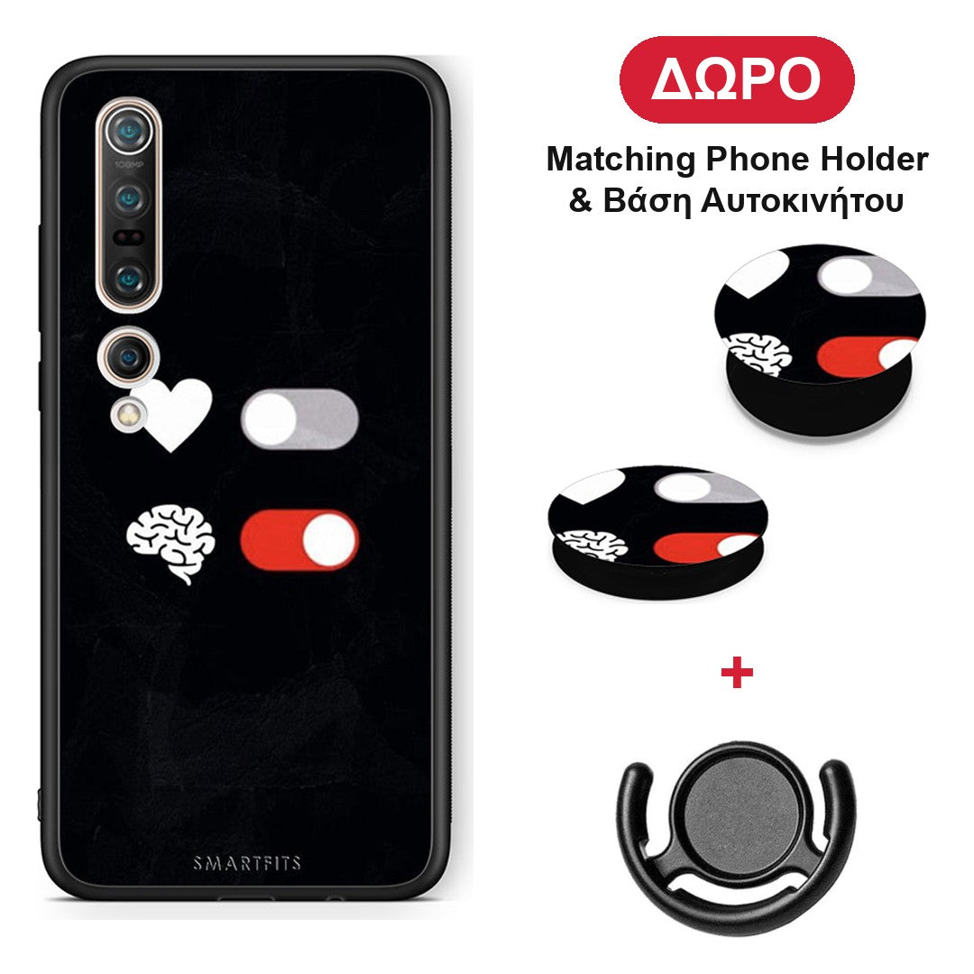 Heart Vs Brain - Xiaomi Mi 10 Pro θήκη + Δώρο Phone Holder & Βάση Αυτοκινήτου