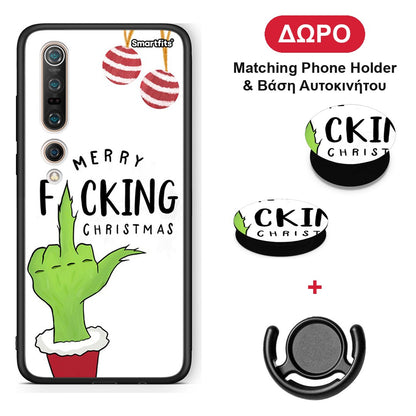 Merry F Xmas - Xiaomi Mi 10 Pro θήκη + Δώρο Phone Holder & Βάση Αυτοκινήτου