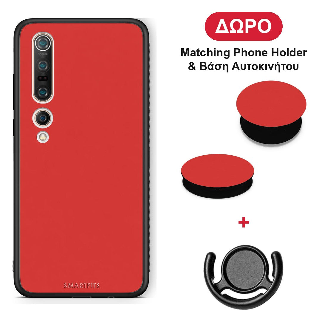 Poppy Red - Xiaomi Mi 10 Pro θήκη + Δώρο Phone Holder & Βάση Αυτοκινήτου