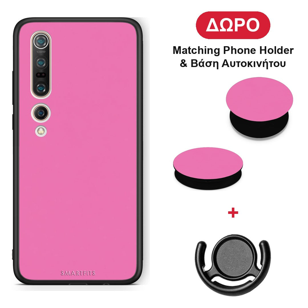 Rose Pink - Xiaomi Mi 10 Pro θήκη + Δώρο Phone Holder & Βάση Αυτοκινήτου