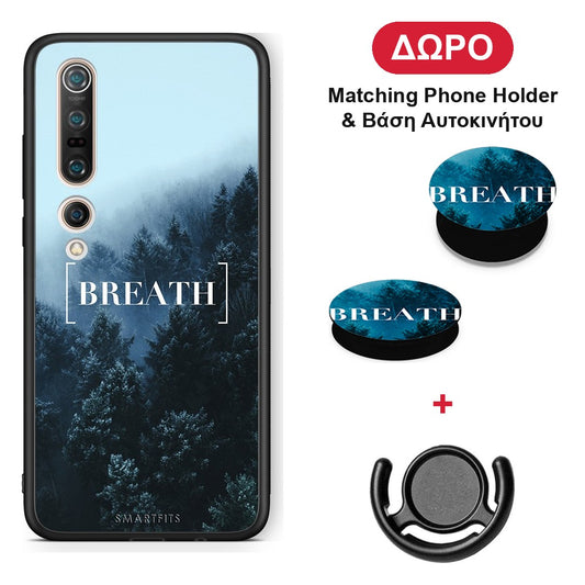 Quote Breath - Xiaomi Mi 10 θήκη + Δώρο Phone Holder & Βάση Αυτοκινήτου