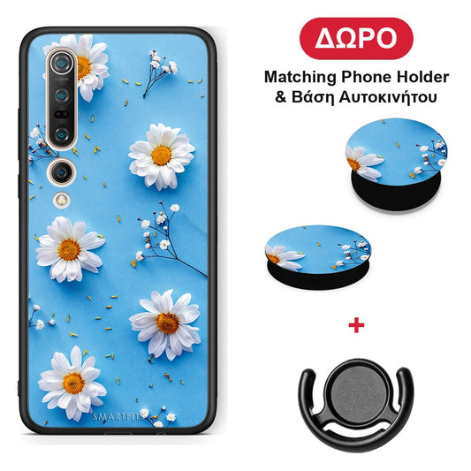 Real Daisies - Xiaomi Mi 10 θήκη + Δώρο Phone Holder & Βάση Αυτοκινήτου