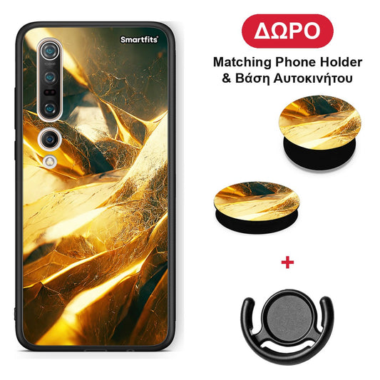Real Gold - Xiaomi Mi 10 θήκη + Δώρο Phone Holder & Βάση Αυτοκινήτου
