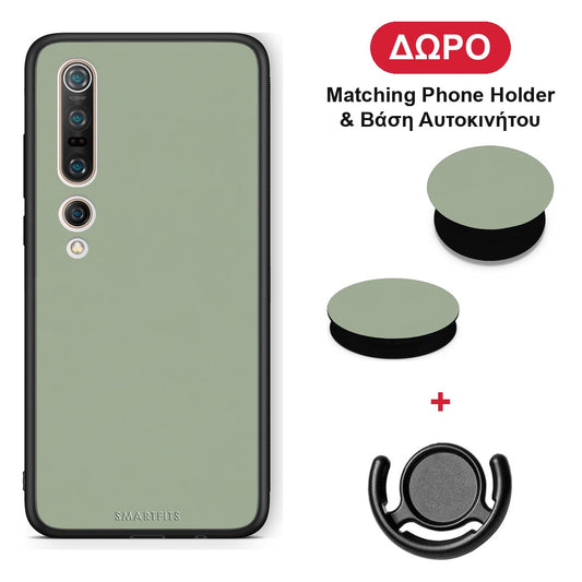 Sage Green - Xiaomi Mi 10 θήκη + Δώρο Phone Holder & Βάση Αυτοκινήτου