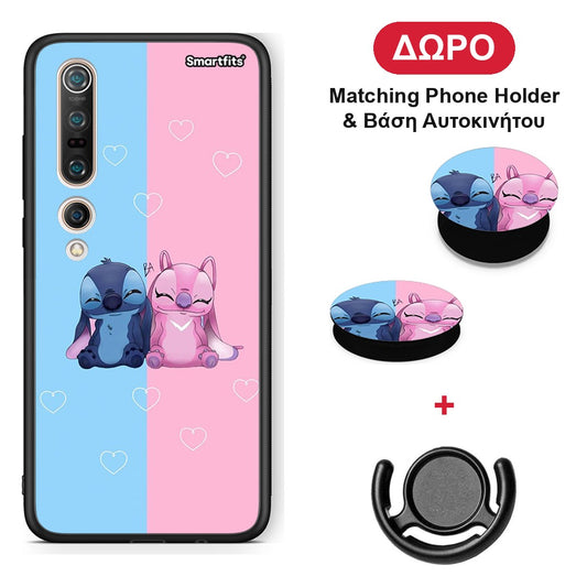 Stitch And Angel - Xiaomi Mi 10 θήκη + Δώρο Phone Holder & Βάση Αυτοκινήτου