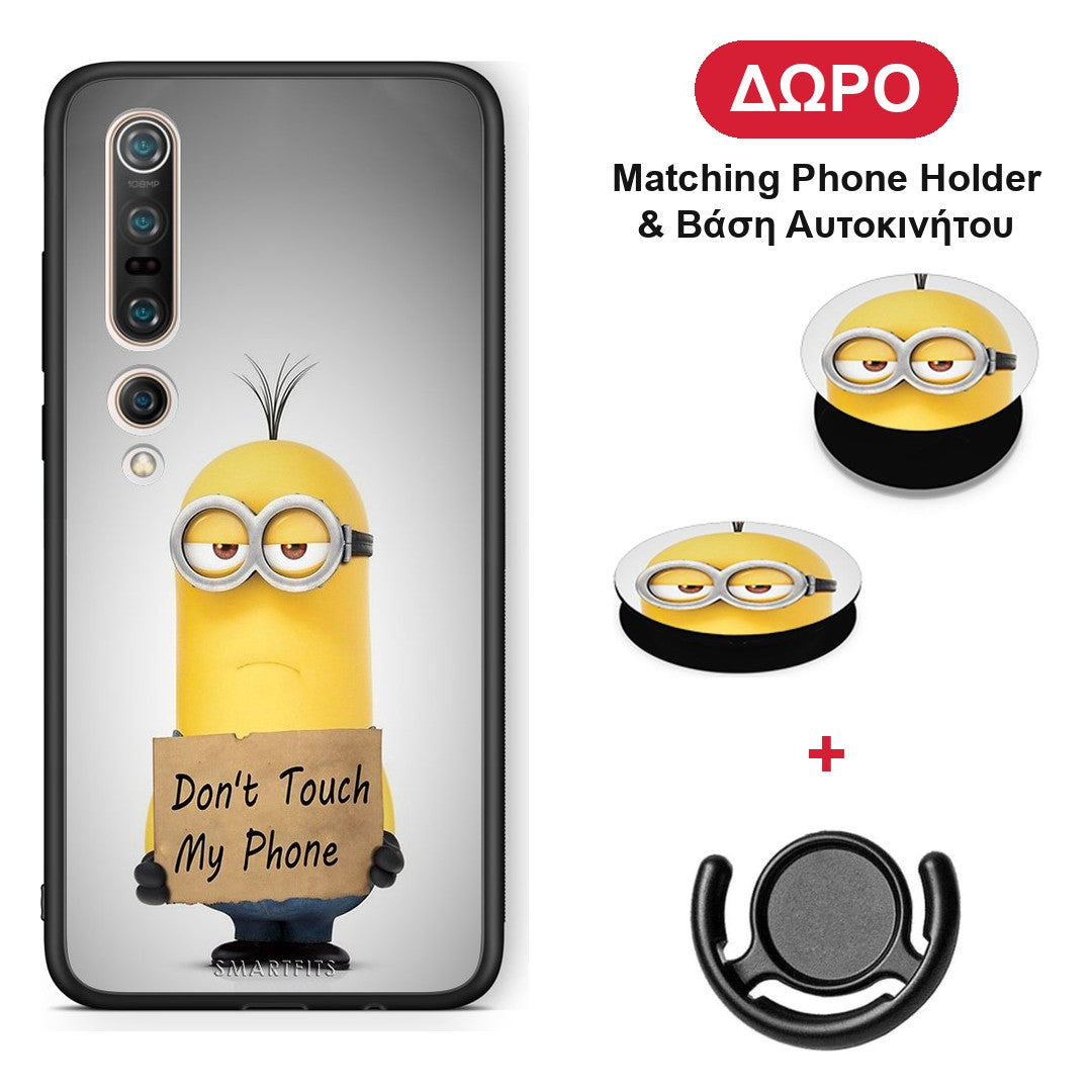 Text Minion - Xiaomi Mi 10 θήκη + Δώρο Phone Holder & Βάση Αυτοκινήτου