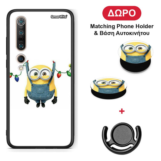 Xmas Minion Lights - Xiaomi Mi 10 θήκη + Δώρο Phone Holder & Βάση Αυτοκινήτου