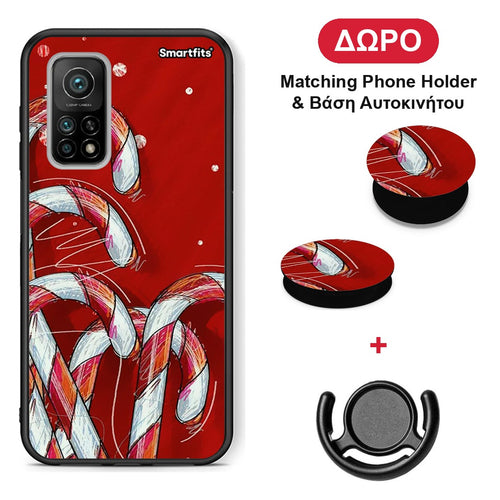 Candy Cane - Xiaomi Mi 10T / 10T Pro θήκη + Δώρο Phone Holder & Βάση Αυτοκινήτου