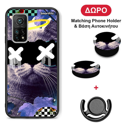 Cat Collage - Xiaomi Mi 10T / 10T Pro θήκη + Δώρο Phone Holder & Βάση Αυτοκινήτου