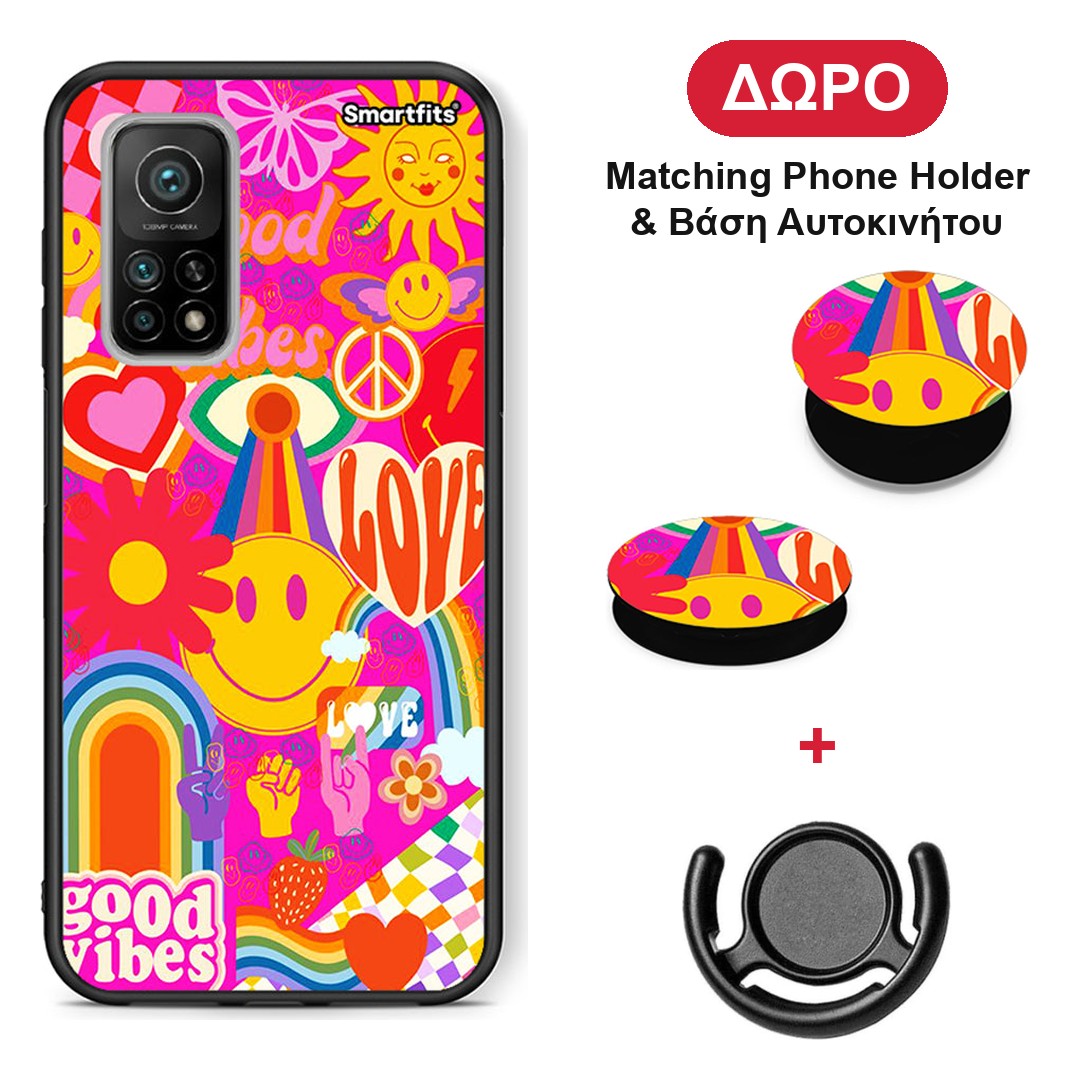 Hippie Love - Xiaomi Mi 10T / 10T Pro θήκη + Δώρο Phone Holder & Βάση Αυτοκινήτου