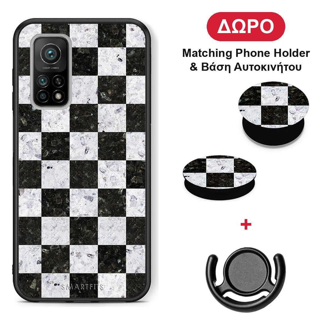 Marble Square Geometric - Xiaomi Mi 10T / 10T Pro θήκη + Δώρο Phone Holder & Βάση Αυτοκινήτου