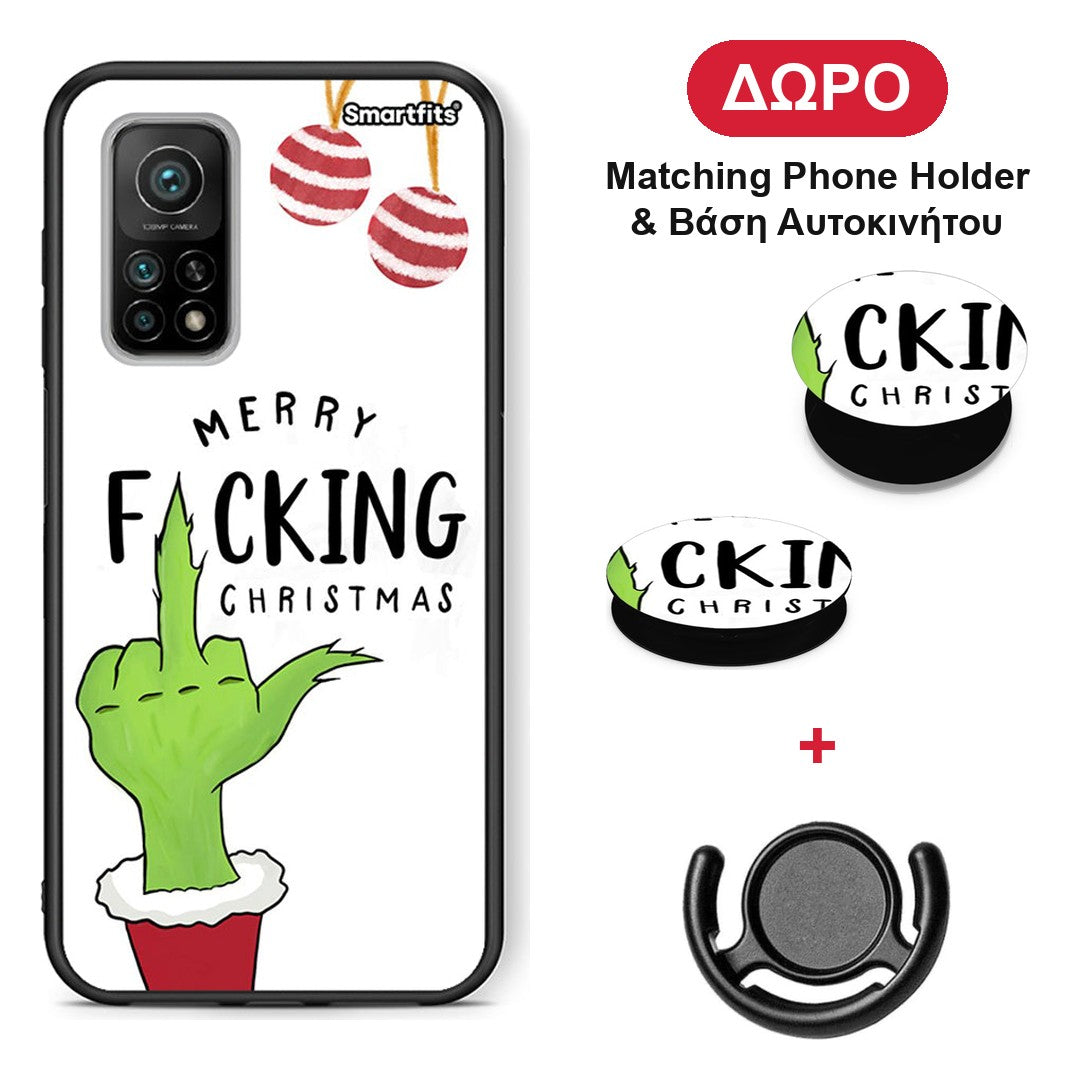 Merry F Xmas - Xiaomi Mi 10T / 10T Pro θήκη + Δώρο Phone Holder & Βάση Αυτοκινήτου
