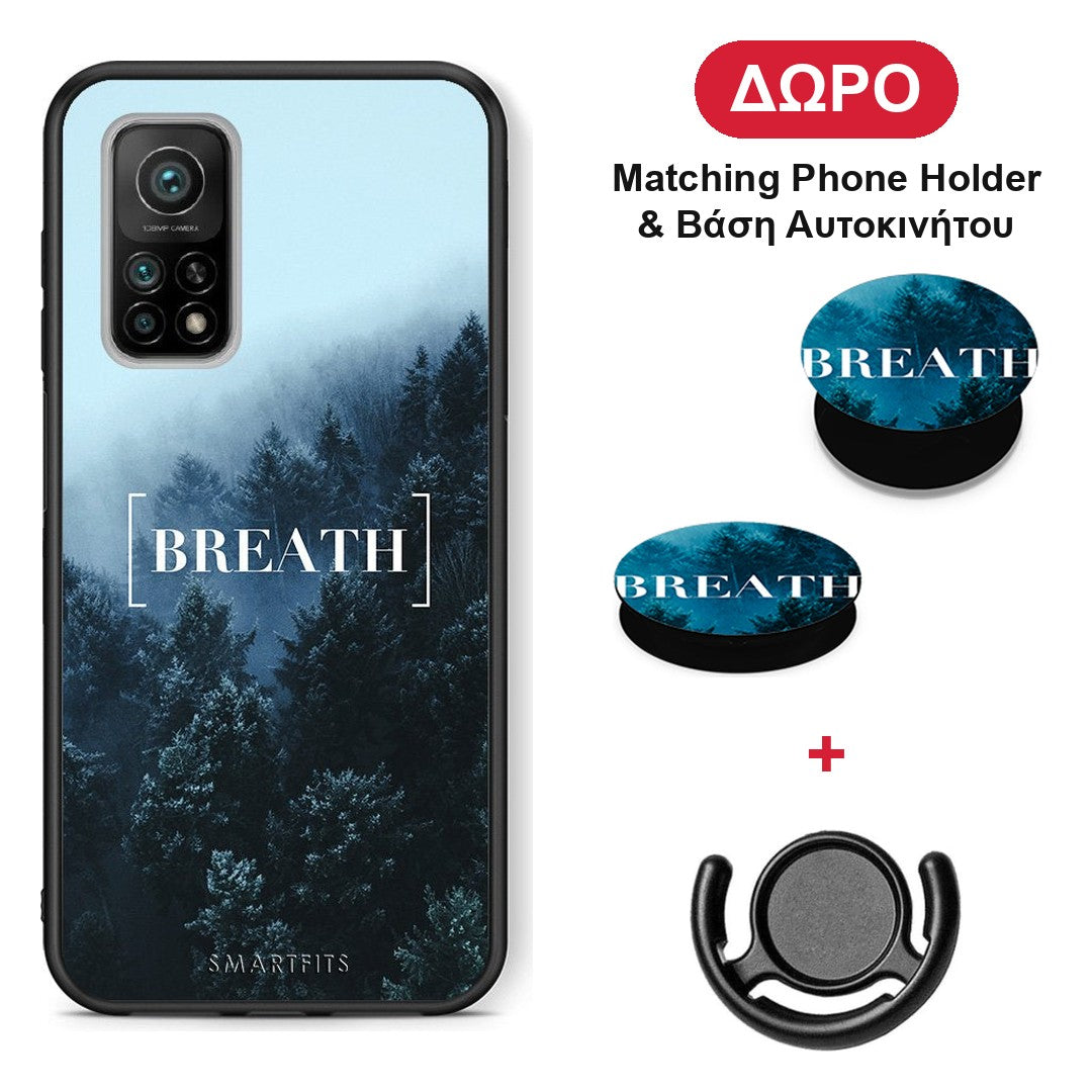 Quote Breath - Xiaomi Mi 10T / 10T Pro θήκη + Δώρο Phone Holder & Βάση Αυτοκινήτου