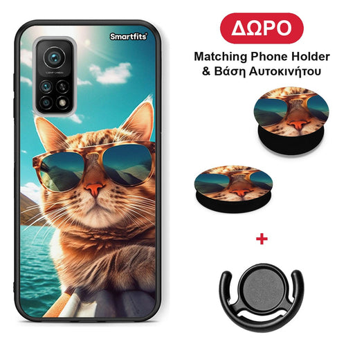 Summer Cat - Xiaomi Mi 10T / 10T Pro θήκη + Δώρο Phone Holder & Βάση Αυτοκινήτου