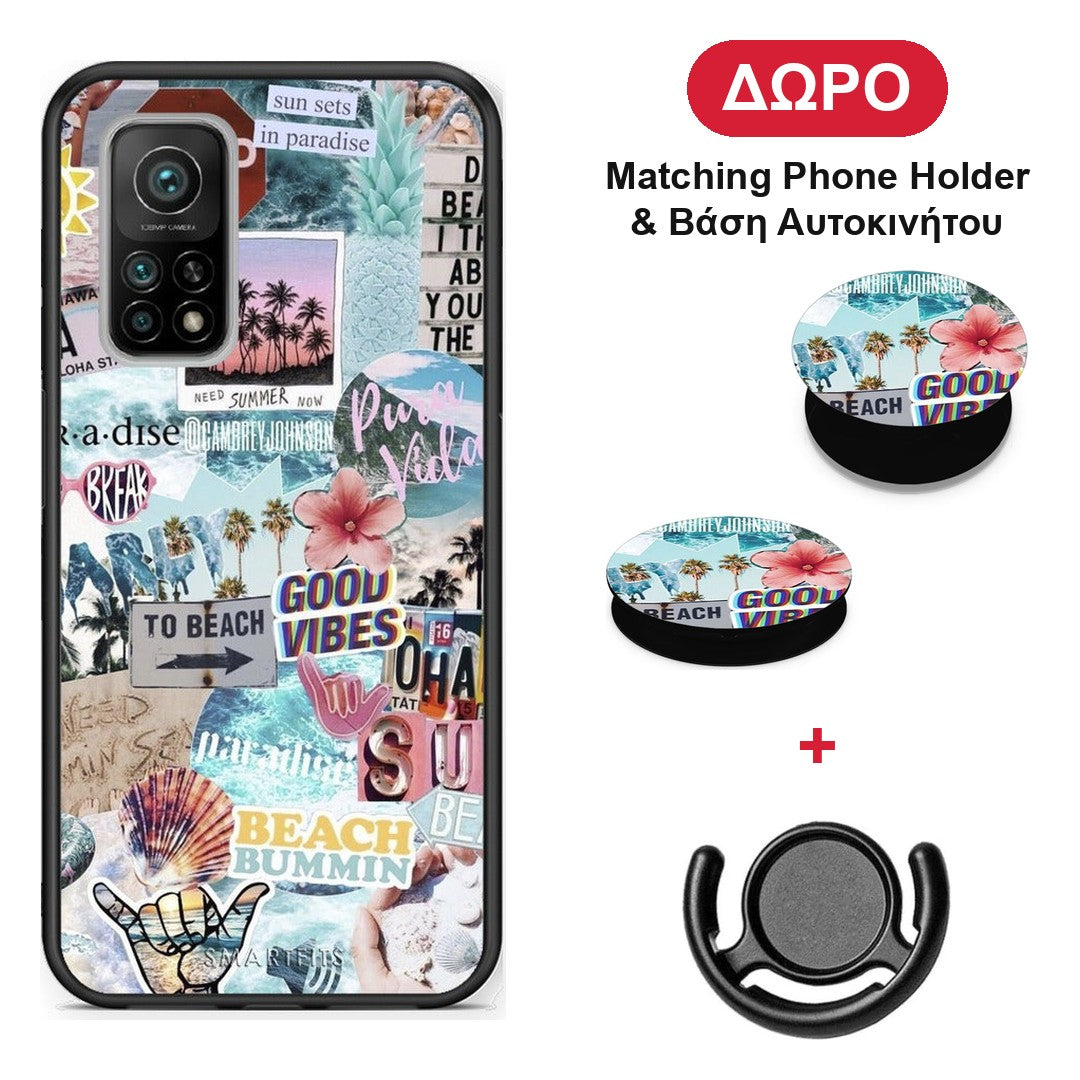 Summer Vibes - Xiaomi Mi 10T / 10T Pro θήκη + Δώρο Phone Holder & Βάση Αυτοκινήτου